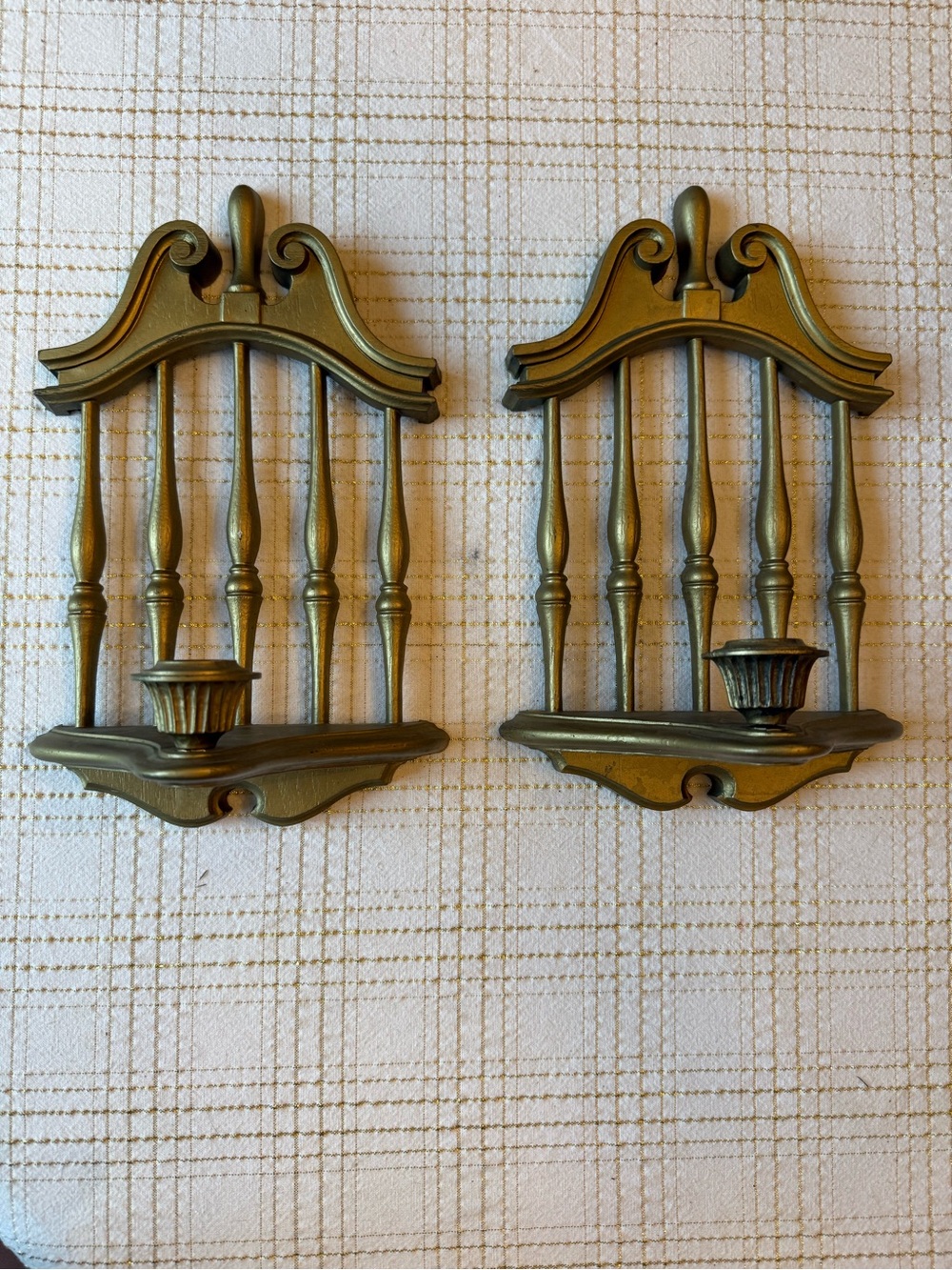2 vintage Homeco wall sconces